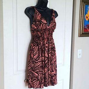 XOXO Casual Dress Old Rose /Brown M NWT